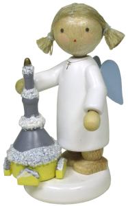 Flade Engel mit Seiffener Kirche  (Flade 6180) Engel mit Seiffener Kirche